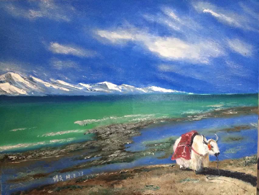 谭皓天油画作品