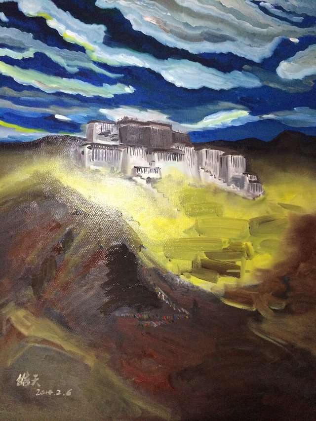 谭皓天油画作品