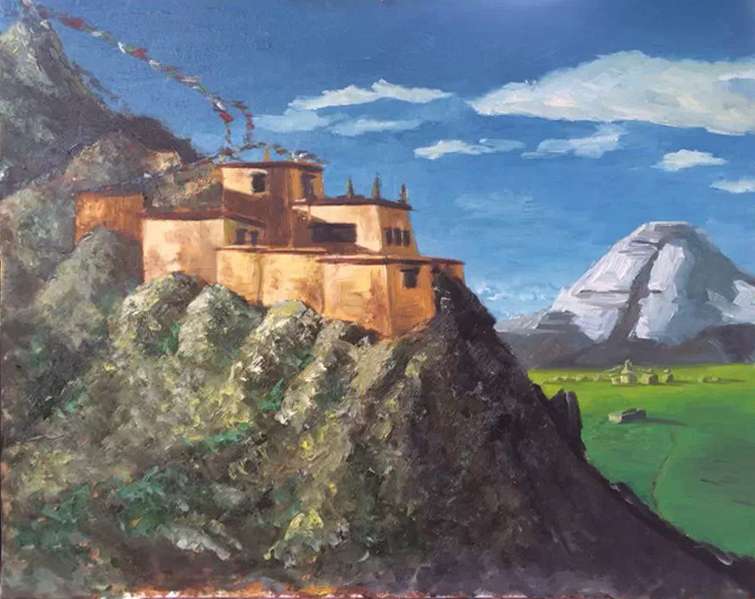 谭皓天油画作品