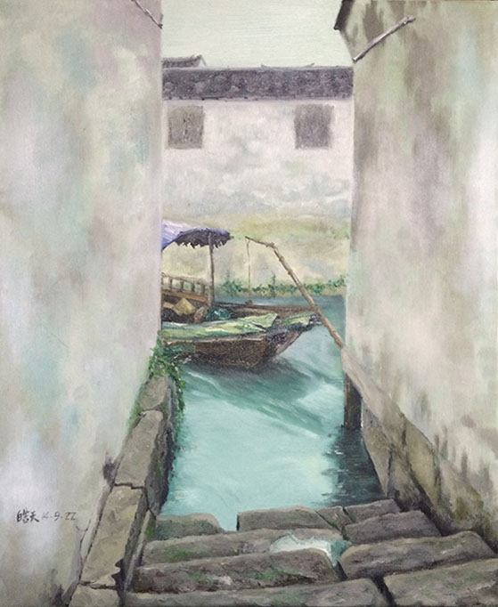 谭皓天油画作品