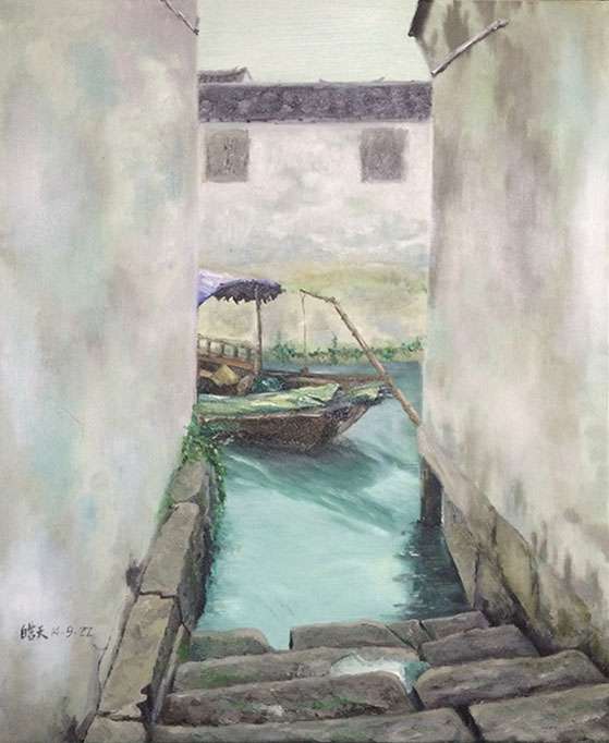 谭皓天油画作品